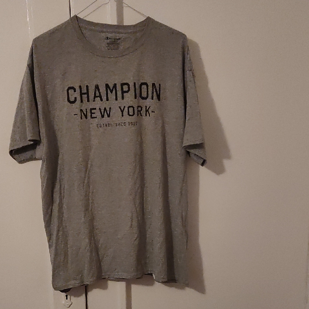 Champion New York Gray Short Sleeve Tee